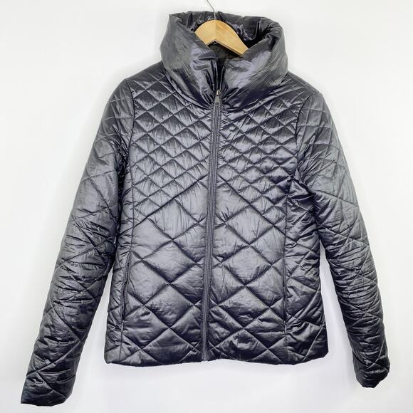 Victoria's Secret Grey Full Zip Long Sleeve Puffer Jacket Women's Size Small S - Picture 1 of 5